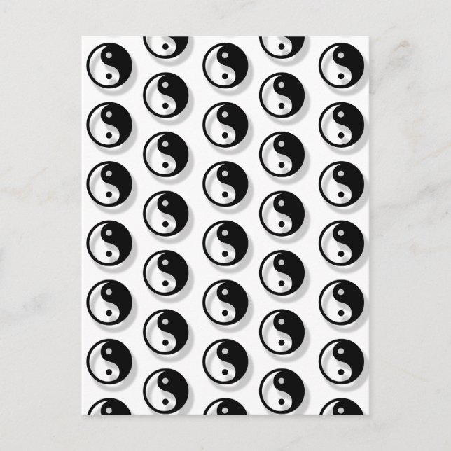 Cartão Postal Yin E Yang Pattern (Frente)