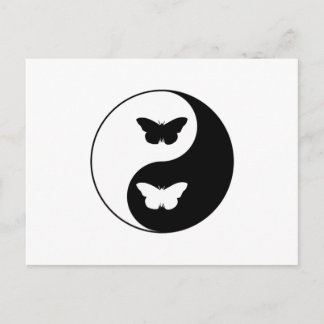 Cartão Postal Yin Yang Butterfly