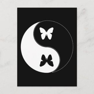 Cartão Postal Yin Yang Butterfly