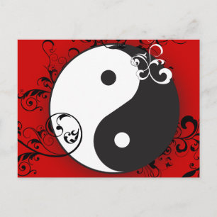 Cartão Postal Yin-Yang com rolagem