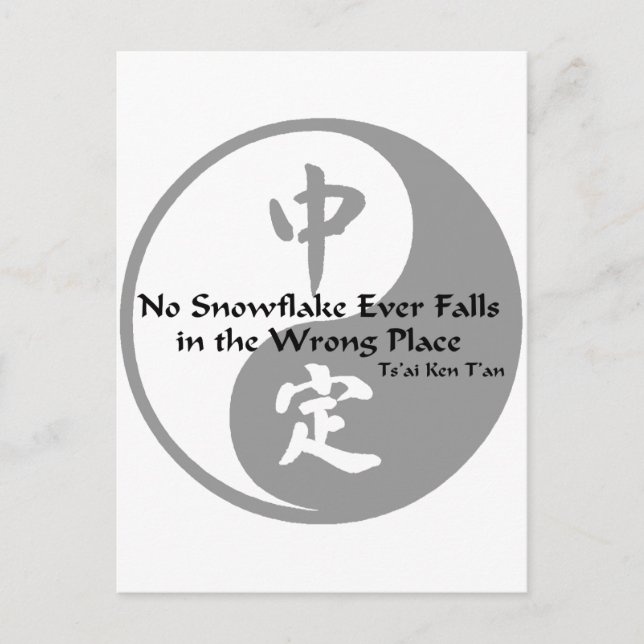 Cartão Postal Yin Yang - No Snow Flake (Frente)