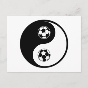 Cartão Postal Yin Yang Soccer