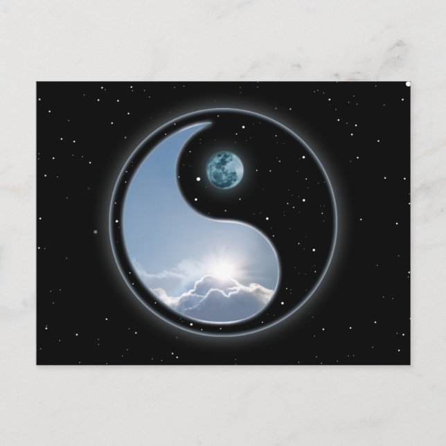 Cartão Postal Yin-Yang Sol-Lua (Frente)