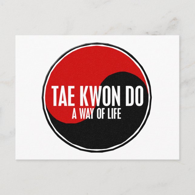 Cartão Postal Yin Yang Tae Kwon Do 1 (Frente)