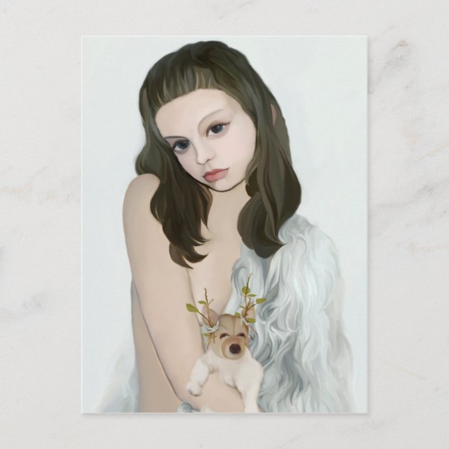 Cartão Postal yips doggirl (Frente)