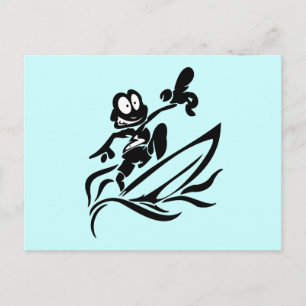 Cartão Postal Yo Cara surfando camisas e presentes