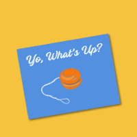 Yo What's Up Retro Yo-Yo Graphic
