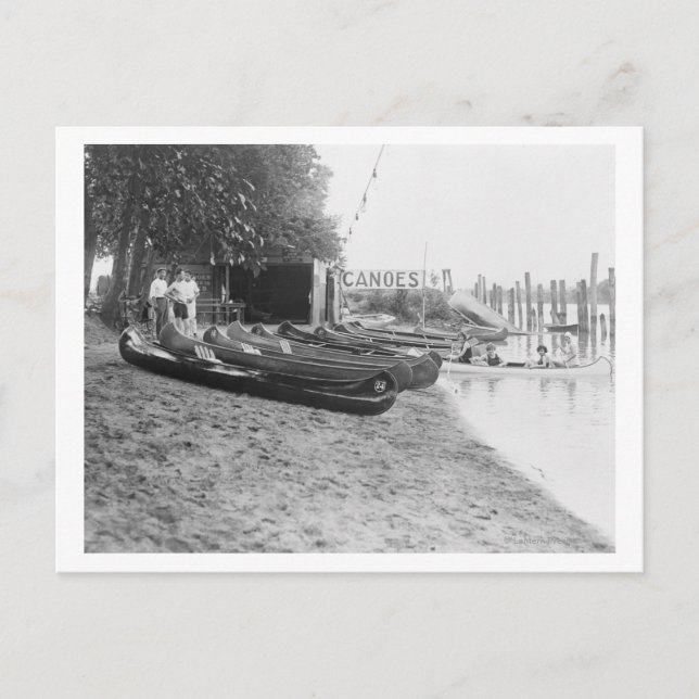 Cartão Postal Yocum Canoe House, Arlington Beach Park (Frente)