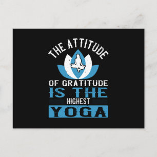 Cartão Postal Yoga A Atitude De Gratidão É O Yoga Mais Elevado