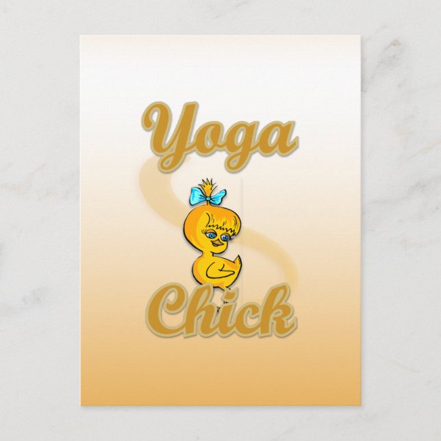 Cartão Postal Yoga Chick (Frente)
