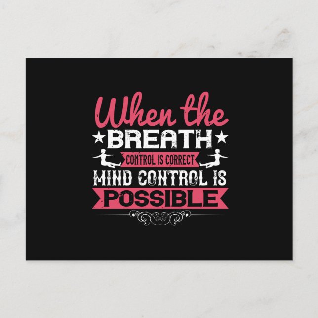 Cartão Postal Yoga - Com Controle De Respiração, Controle De Men (Frente)
