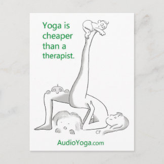 Cartão Postal Yoga é mais barato que um terapeuta
