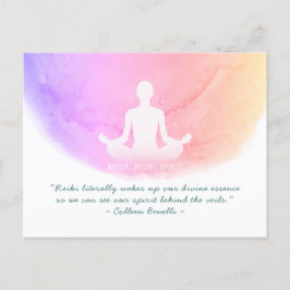 Cartão Postal Yoga Instrutor Studio Meditação Easy Citações
