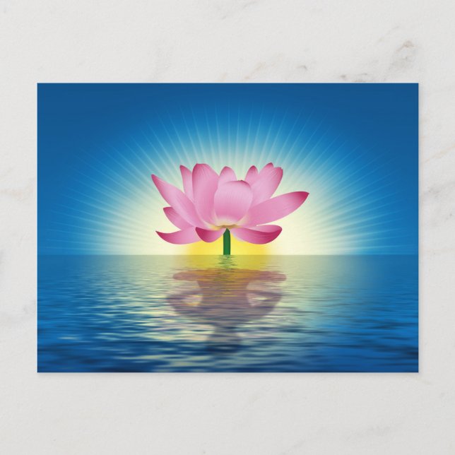 Cartão Postal Yoga Lotus (Frente)