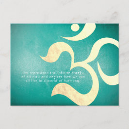 Cartão Postal Yoga Meditation Instrutor Life Coach OM Cotes