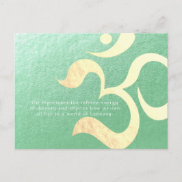Cartão Postal Yoga Meditation Instrutor Life Coach OM Cotes