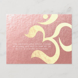 Cartão Postal Yoga Meditation Instrutor Life Coach OM Cotes