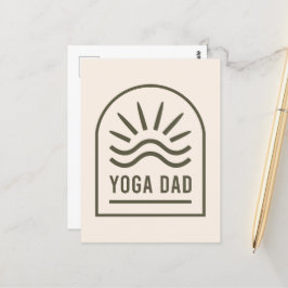 Cartão Postal Yoga pai zen yogi men boho