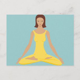 Cartão Postal Yoga Pose Girl