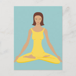 Cartão Postal Yoga Pose Girl