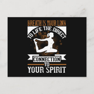 Cartão Postal Yoga - Respirar É Seu Link Para A Vida