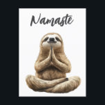 Cartão Postal Yoga Sloth Namaste<br><div class="desc">Este design pode ser personalizado na área fornecida pela alteração da foto e/ou do texto. Ou pode ser personalizado escolhendo o clique para personalizar outra opção e excluir ou alterar a cor do plano de fundo, adicionar texto, alterar a cor ou o estilo do texto ou excluir o texto de...</div>