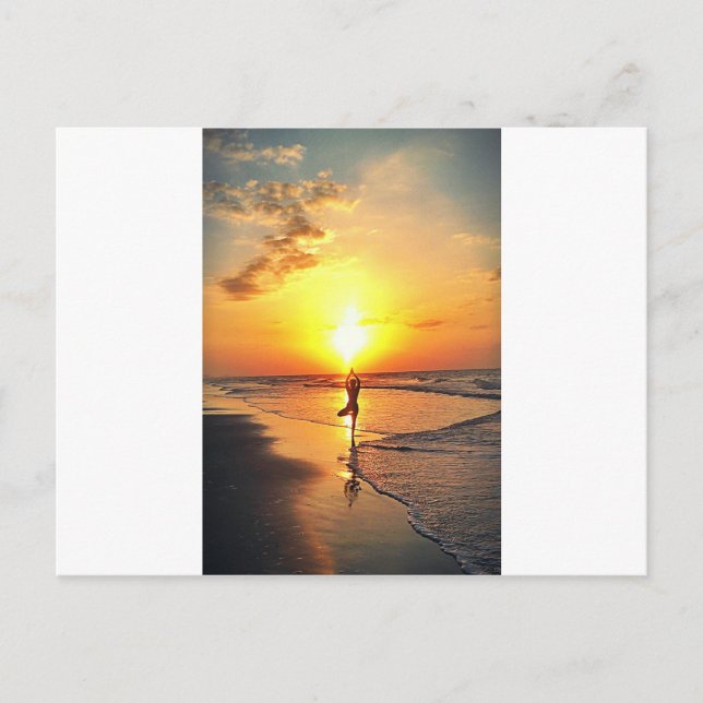 Cartão Postal Yoga Sunrise (Frente)