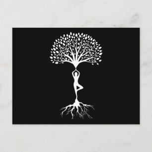Cartão Postal Yoga Tree Zen Nirvana Asana Meditação Budismo Gi