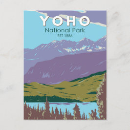 Cartão Postal Yoho National Park Canada Viagem Art Vintage