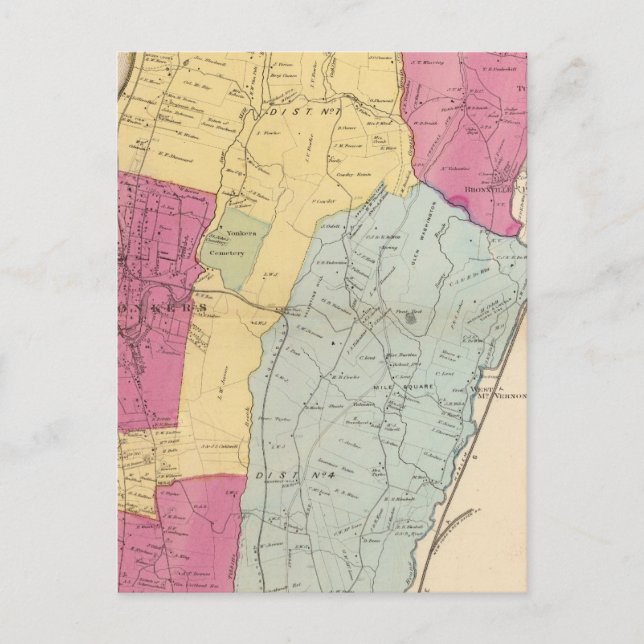 Cartão Postal Yonkers, Cidade (Frente)