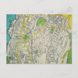 Cartão Postal Yonkers, NY Vintage Map
