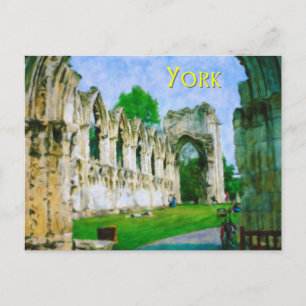 Cartão Postal York Abbey