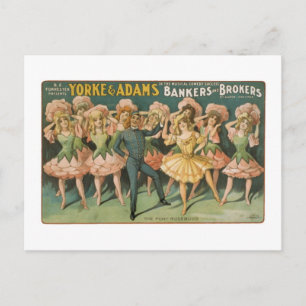Cartão Postal Yorke & Adams Bakers e Brokers The Pony Rosebuds