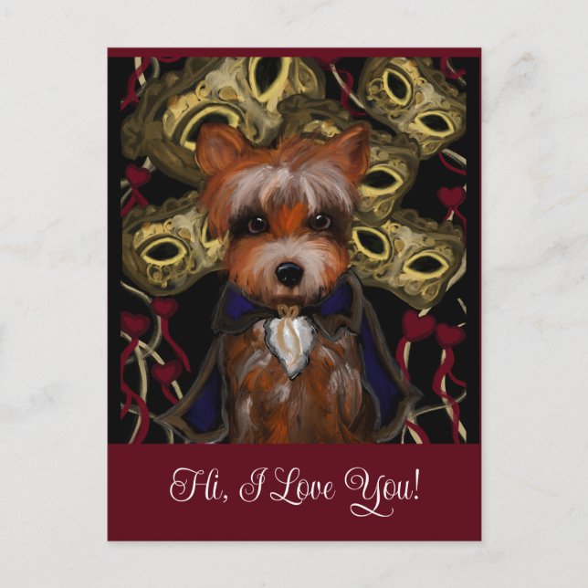 Cartão Postal Yorkie (Frente)