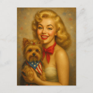 Cartão Postal Yorkie Antigo