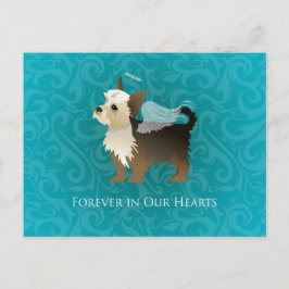 Cartão Postal Yorkie - Pet Memorial - Angel Dog