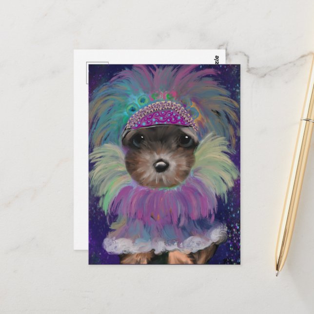 Cartão Postal Yorkie Poo (Frente/Verso In Situ)