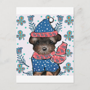 Cartão Postal Yorkie Poo
