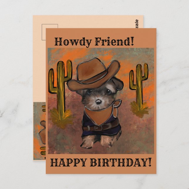 Cartão Postal Yorkie Poo (Frente/Verso)