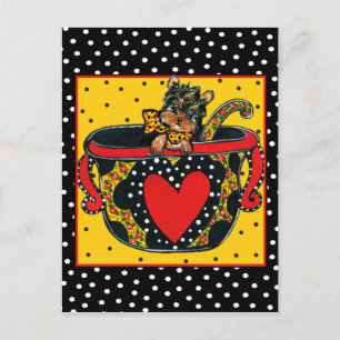 Cartão Postal Yorkie Poo