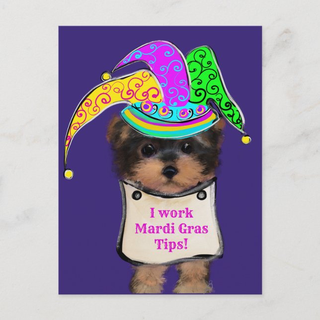 Cartão Postal Yorkie Poo  y (Frente)