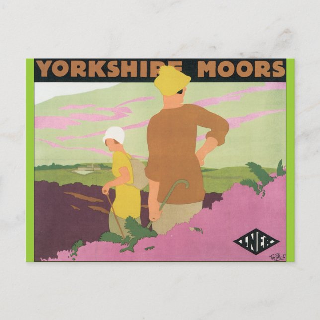 Cartão Postal Yorkshire Moors (Frente)
