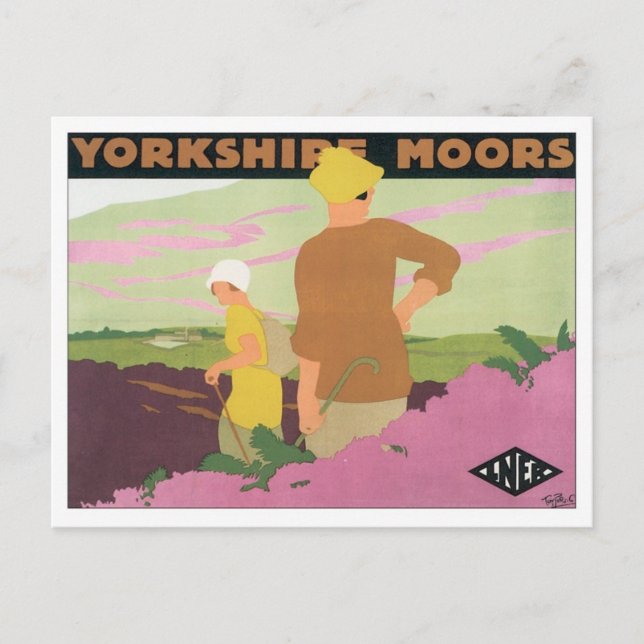 Cartão Postal Yorkshire Moors (Frente)