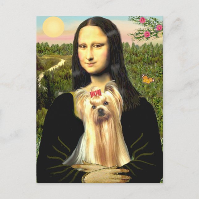 Cartão Postal Yorkshire Terrier 1 - Mona Lisa (Frente)