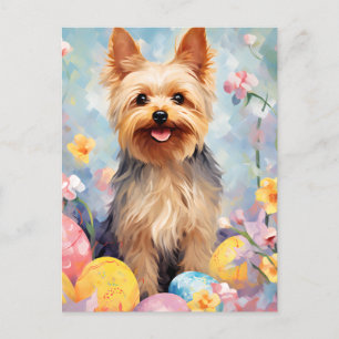 Cartão Postal Yorkshire Terrier Felz pascoa