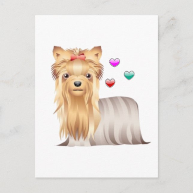 Cartão Postal Yorkshire Terrier Love (Frente)
