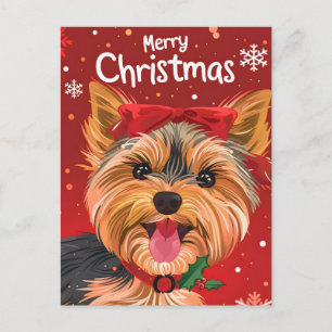 Cartão Postal Yorkshire Terrier Natal