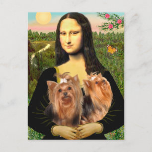 Cartão Postal Yorkshire Terriers (dois) - Mona Lisa
