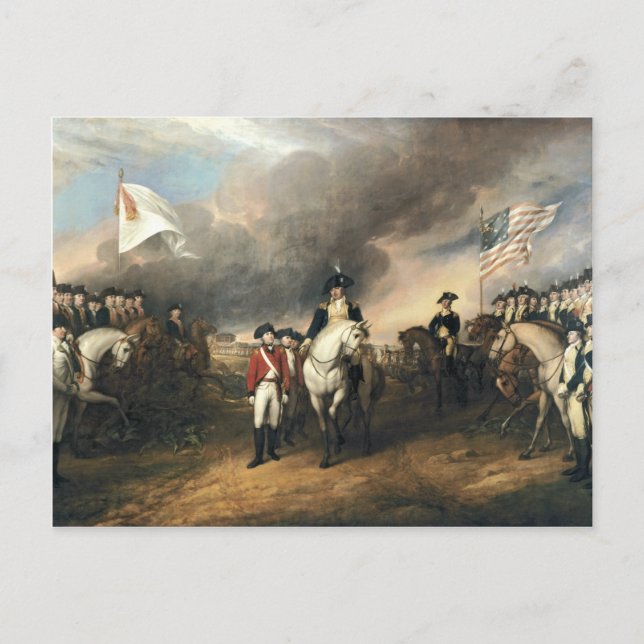 Cartão Postal Yorktown Renderização por John Trumbull (Frente)