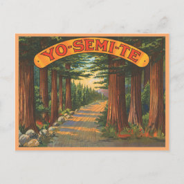 Cartão Postal Yosemite California Vintage cena